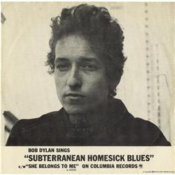 Bob Dylan "Subterranean Homesick Blues" Rare Pic 