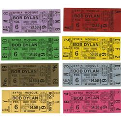 Bob Dylan Unused Syria Mosque Concert Tickets 