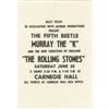 Image 2 : Rolling Stones Carnegie Hall Mini Handbill 