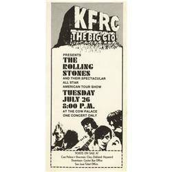 Rolling Stones Cow Palace Concert Handbill ('66) 