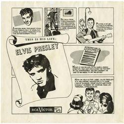 Elvis Presley "This Is His Life" Rare Comic Pane 