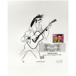 Al Hirschfeld Signed Elvis Presley FDC 