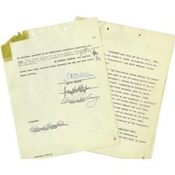 Elvis Presley/Colonel Parker Signed Contract 