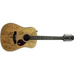 Acoustic Guitar Signed by Various Country Stars 