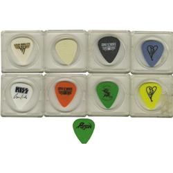 Metal and Hard Rock Guitar Pick Group of Nine 