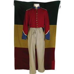 Mexican Uniform and Flag from  The Alamo  