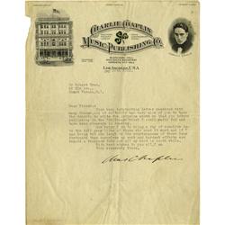 Charlie Chaplin Signed Letter 