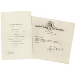 Clifton Webb's  Gone with the Wind  Invitation 