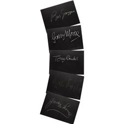 Set of Five "What's My Line?" Signed Guest Cards 