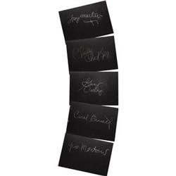 Set of Five "What's My Line?" Signed Guest Cards 