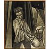Image 1 : Large Kendall Charcoal Drawing of James Dean 