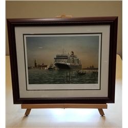 Cunard Ship Framed Painting #2