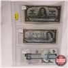 Image 1 : Canada $5 Bills (3): 1937 Coyne/Towers CS6114076; 1954 Beattie/Rasminsky US2118678; 1986 Thiessen/Cr