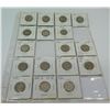 Image 1 : Qty 17: 1940-1950's Indian Head Nickels, etc in Plastic Protector