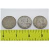 Image 1 : Qty 3 Coins:  1952/1959/1961 Ben Franklin Liberty Bell Half Dollars