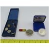 Image 1 : Liberty Ellis Island Dollar in Case, Kilauea Volcano 89th Anniversary Coin, Pins, etc