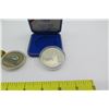 Image 2 : Liberty Ellis Island Dollar in Case, Kilauea Volcano 89th Anniversary Coin, Pins, etc