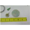 Image 2 : Qty 10 Carved Jade or Jade-Like Pendants, Bracelet, etc