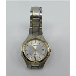 Seiko Water Resistant Stainless Steel Watch w/ Metal Band