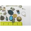Image 2 : Bangle Bracelets, Link Bracelet & Pendants: Semi-Precious Stones, Black Pearl, etc