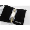 Image 2 : New in Box Seiko Analogue Quartz Solar Watch w/ Swarovski Crystals
