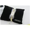 Image 3 : New in Box Seiko Analogue Quartz Solar Watch w/ Swarovski Crystals