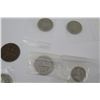 Image 11 : Qty 12 Coins: Quarters, Dimes in Plastic Sleeves: 1883, 1906, 1910, 1940, etc