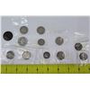 Image 1 : Qty 12 Coins: Quarters, Dimes in Plastic Sleeves: 1883, 1906, 1910, 1940, etc
