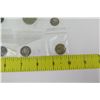 Image 2 : Qty 21 Coins in Plastic Sleeves: 1956 50 Centimes, Yen, Australia Three Pence, etc