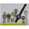 Image 1 : Qty 7 Watches: Elgin, Armitron, Orient, Fossil, Mickey Mouse, etc