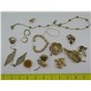 Image 1 : Misc Jewelry: Black Pearl Necklace, Earrings, Ring, Brooches