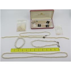 Misc Pearl Necklaces: H.F. Wichman Hawaii 3-Strand, etc.