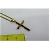 Image 2 : 18K Gold Plated Link Chain & 4 Cross Pendants
