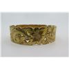 Image 2 : Etched 14K Gold Hawaiian Bracelet w/ Scroll & Floral Design, 62.41 Grams
