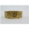 Image 3 : Etched 14K Gold Hawaiian Bracelet w/ Scroll & Floral Design, 62.41 Grams