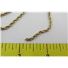 Image 2 : 14K Gold Rope Neck Chain 12.14 Grams (clasp broken)