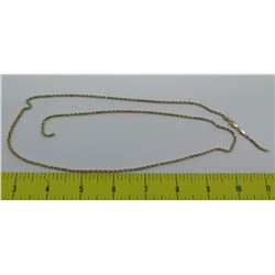 14K Gold Neck Chain Approx 28" L, 11.47 Grams (clasp broken)