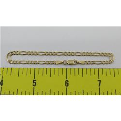 14K Gold Link Bracelet Approx 7" L, 3.01 Grams