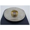 Image 2 : 14K Gold Etched Hawaiian Ring w/ Black Enamel "Rio"  Size 5.5, 3.74 Grams