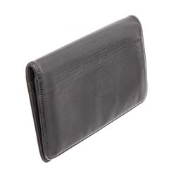 Chanel Black Caviar Leather CC Yen Wallet