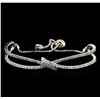 Image 1 : 2.55 ctw Diamond Bangle Bracelet - 14KT White Gold