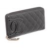 Image 1 : Chanel Black Lambskin Cambon Zippy Wallet