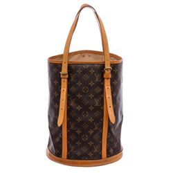 Louis Vuitton Monogram Canvas Leather Bucket GM Shoulder Bag