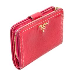 Prada Pink Patent Leather Tab Wallet