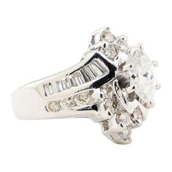 1.45 ctw Diamond Ring - 14KT White Gold