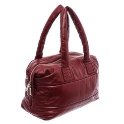 Chanel Burgundy Black Quilted leather Coco Cocoon Reversible Tote Bag