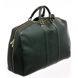 Louis Vuitton Green Taiga Leather Helanga 1 Poche Travel Bag