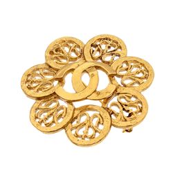 Chanel Vintage Gold-Tone CC Brooch