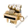 Vintage 14kt Yellow Gold Pearl Black Onxy and Enamel Piano Sheet Music Charm Pen