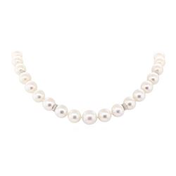 0.60 ctw Diamond and South Sea Pearl Necklace